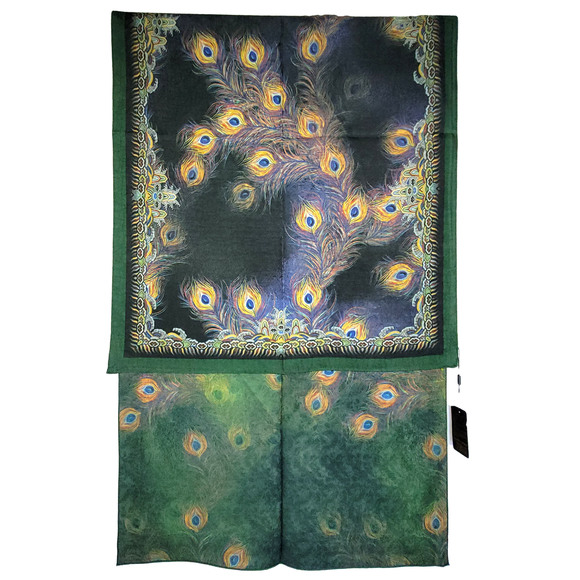 NWT Double-Sided Silk Scarf 27"x70" Long Rectangle Shawl Wrap 8691 - Picture 7 of 9